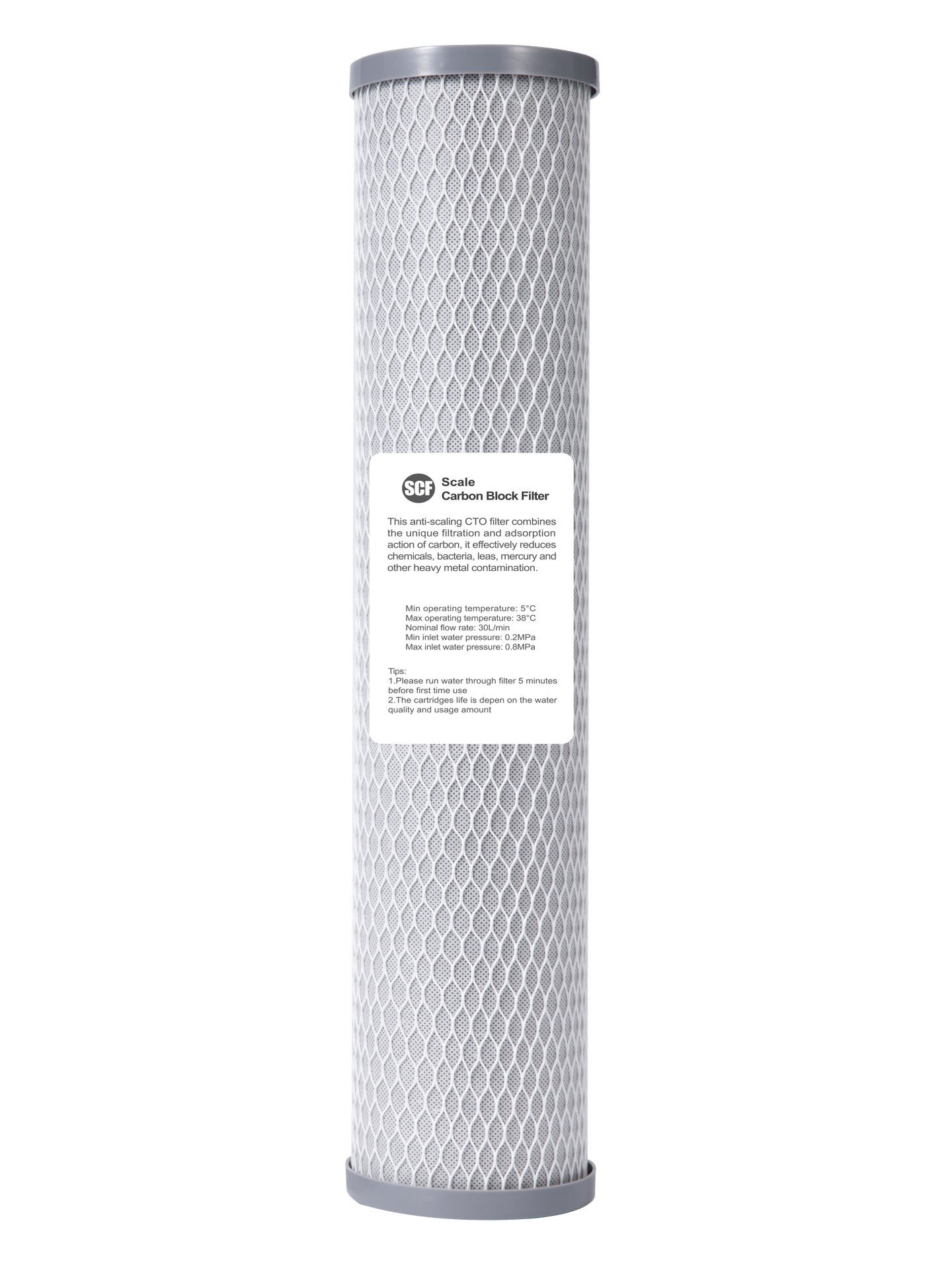 HydroSteel Carbon activated carbon filter — coconut shell media for iron and chlorine removal